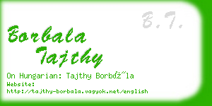 borbala tajthy business card